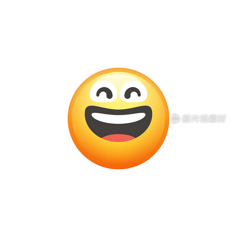 Emoticon裁剪设计元素可爱和色彩渐变