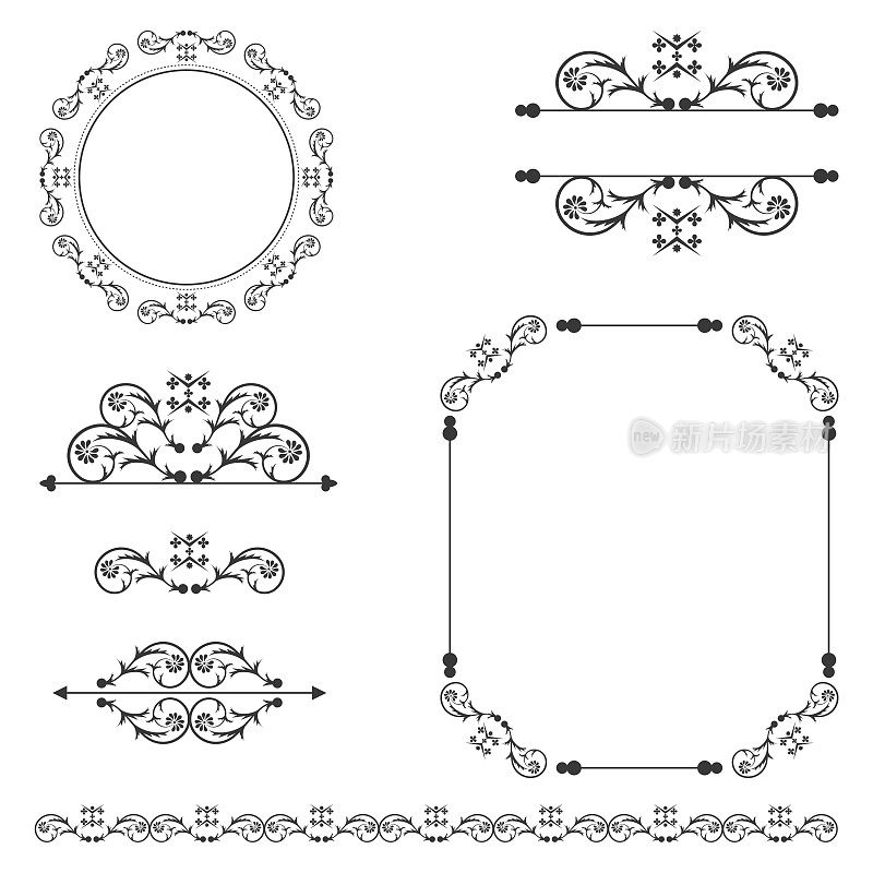 装饰矢量框架和边界