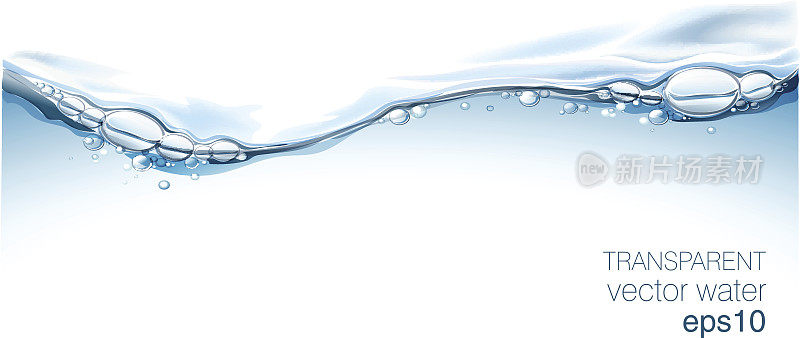 水矢量波透明表面带有气泡的空气