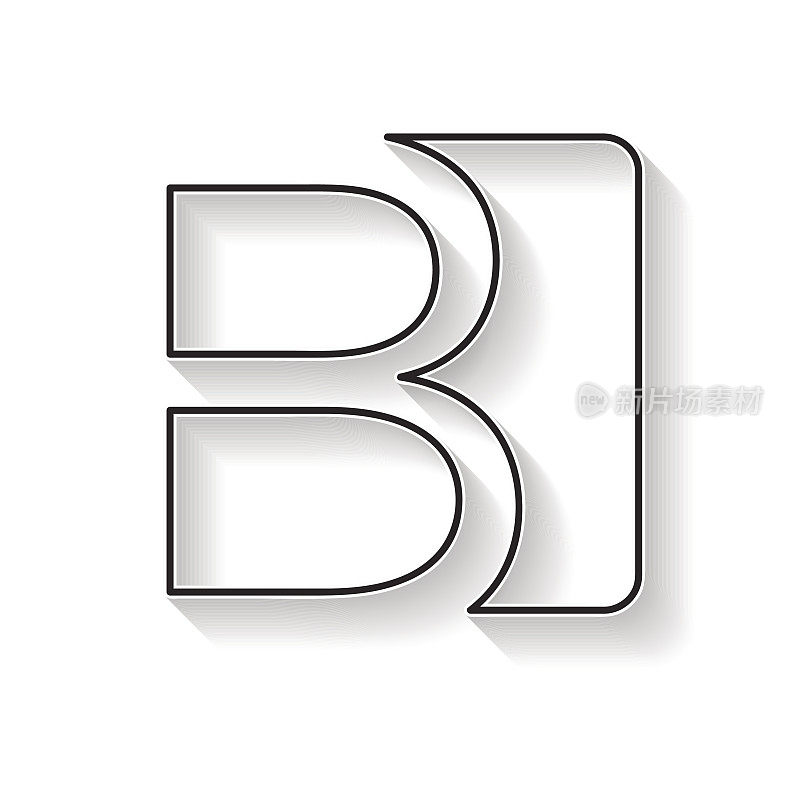 向量的首字母b。符号用黑线制成