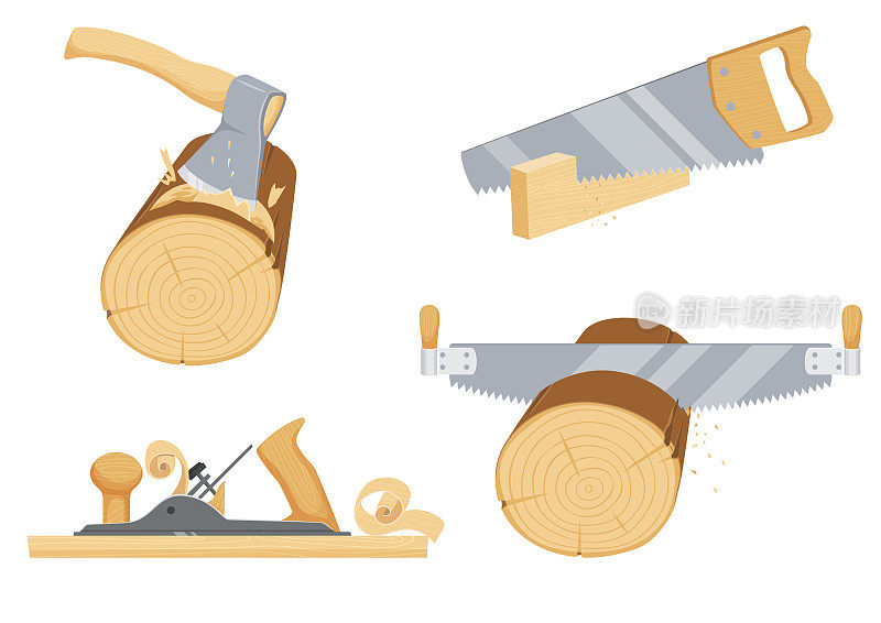 细木工、木工、伐木工工具