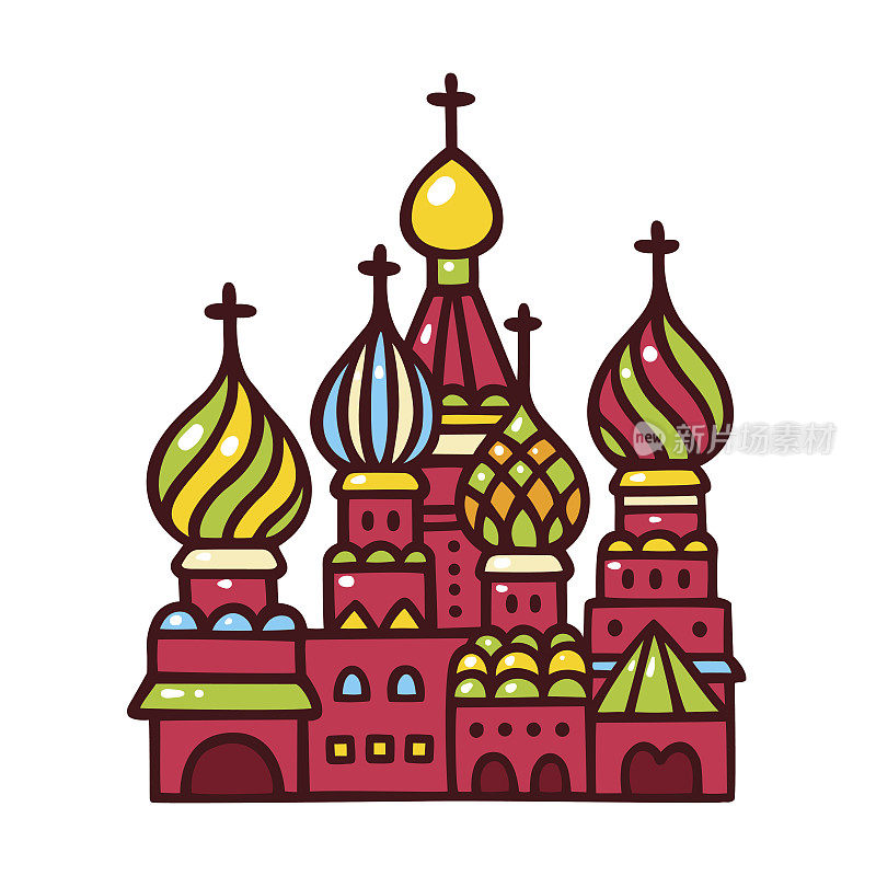 俄罗斯，莫斯科，圣巴西尔大教堂。