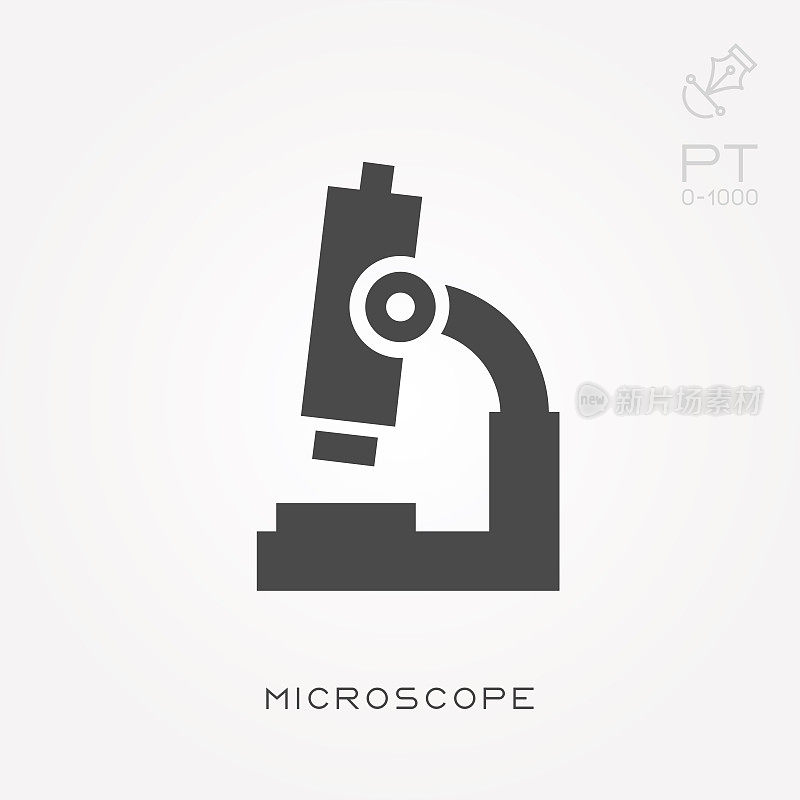 轮廓图标显微镜