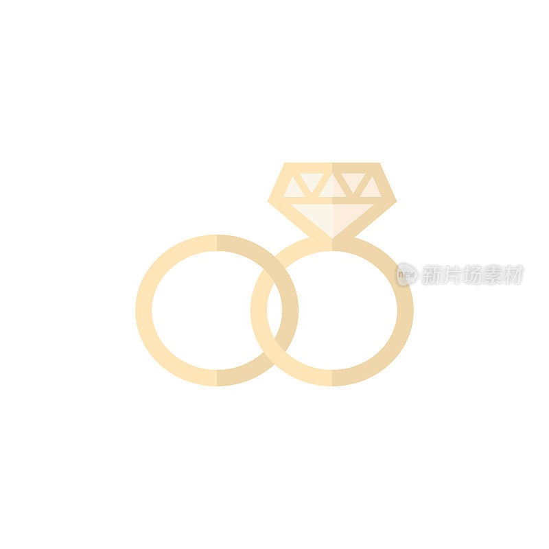 平面图标-结婚戒指