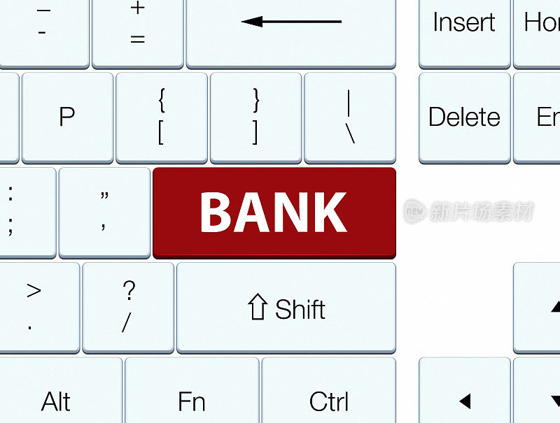 银行棕色键盘按钮