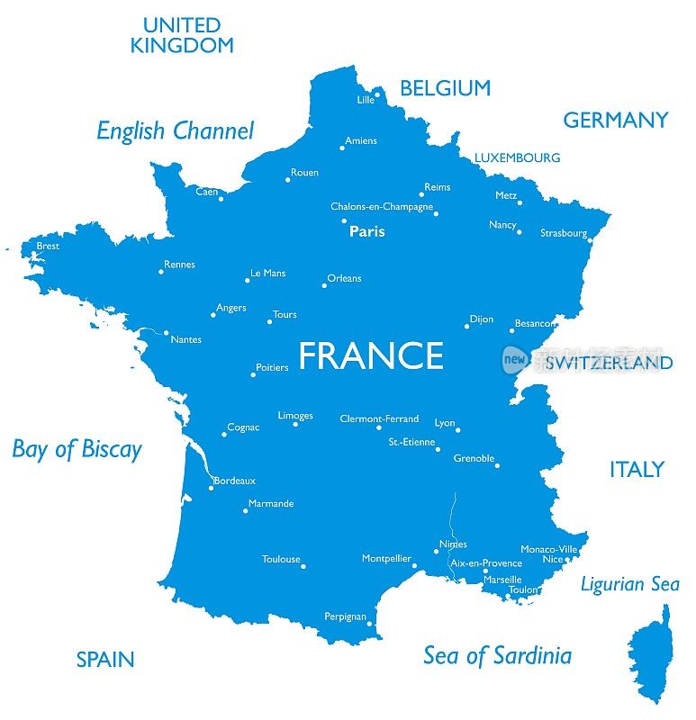 法国矢量地图