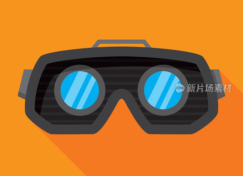 平面图标内的虚拟现实眼镜