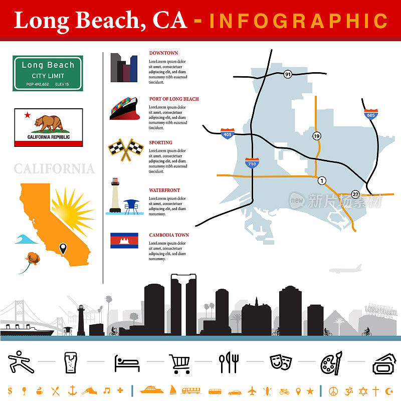 加州长滩信息图表