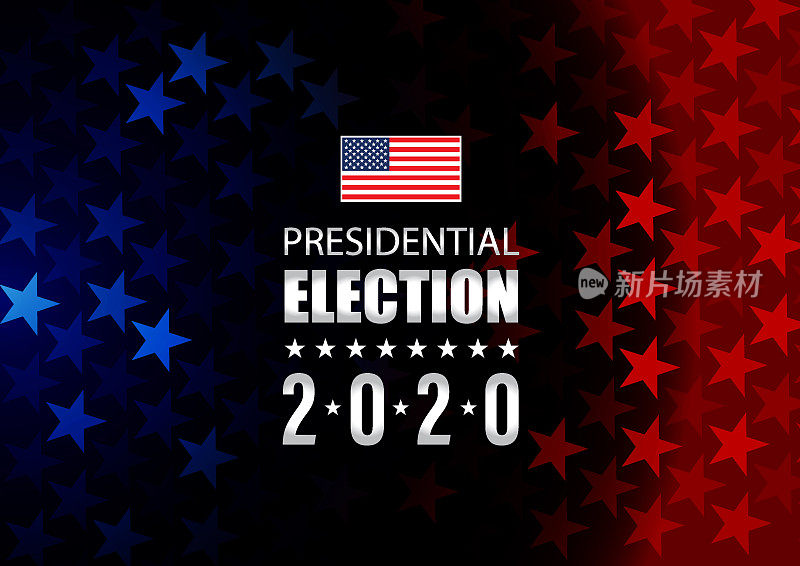 2020年美国大选，星条旗背景