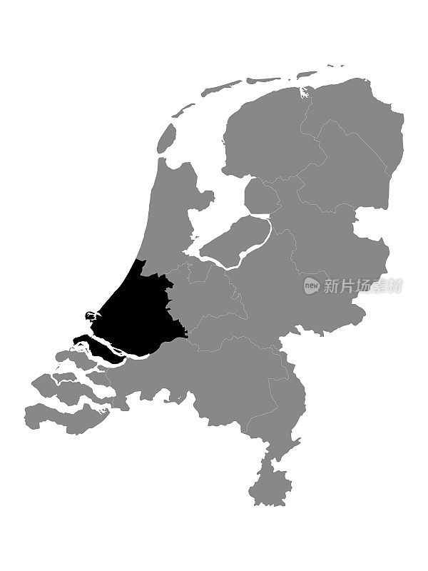 南荷兰省位置图