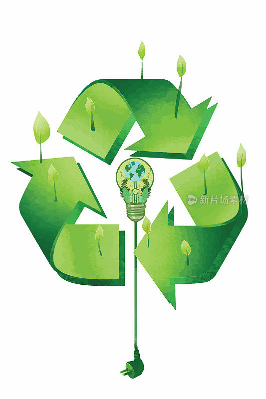 可持续发展的概念。可再生能源和绿色能源生态系统。