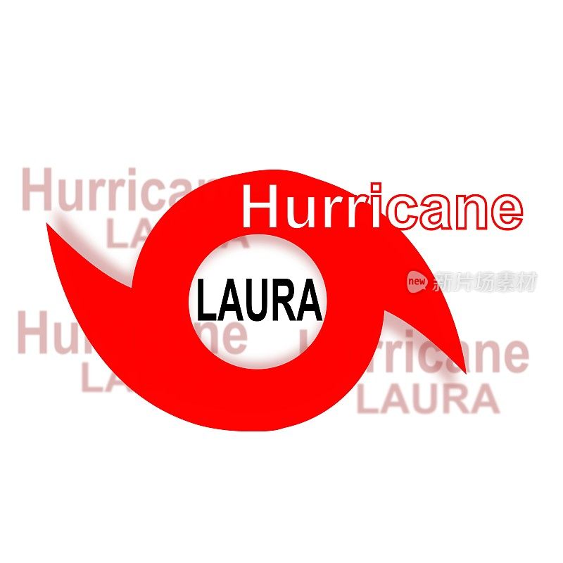 劳拉飓风，红色图标