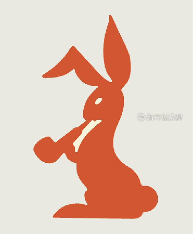 抽烟斗的兔子