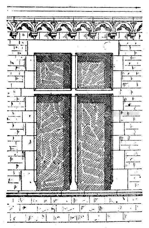古董插图:窗口