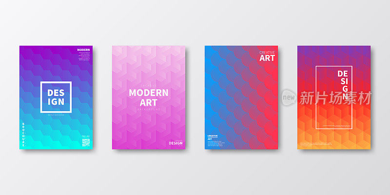 小册子模板布局，封面设计，商业年度报告，传单，杂志