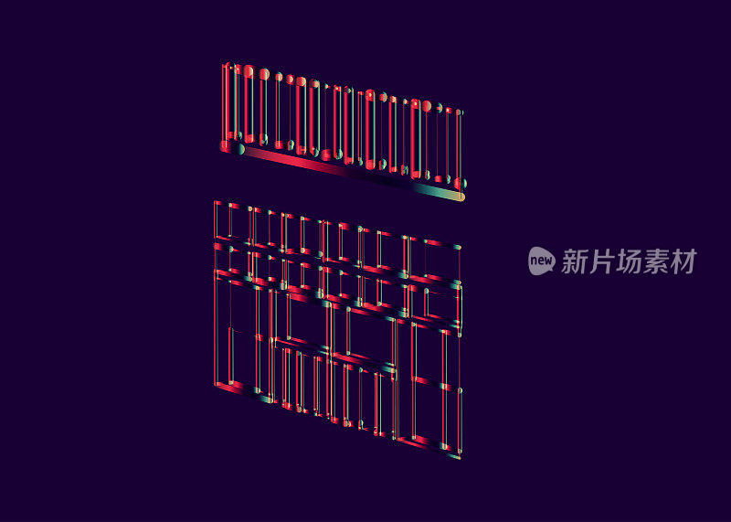 数据墙网络空间概念梯度条纹图案背景