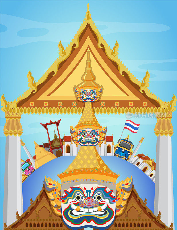 泰国曼谷地标海报