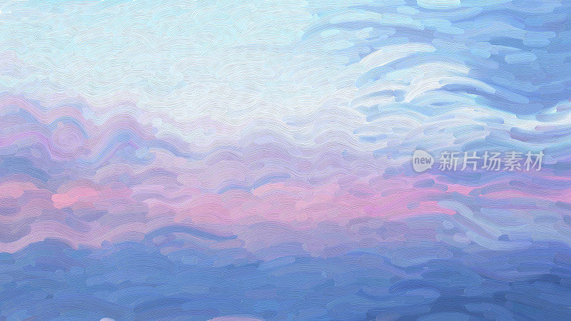 米色和明亮色彩的抽象油画夜空。彩色的云朵。当代艺术随意用暖色画笔触。抽象画插画尺寸12K用深颜色画天空