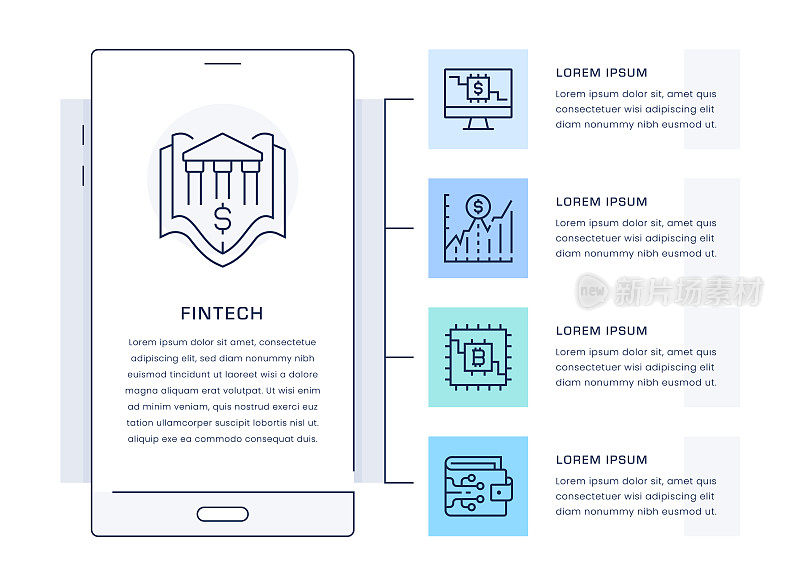 金融科技信息图表设计模板