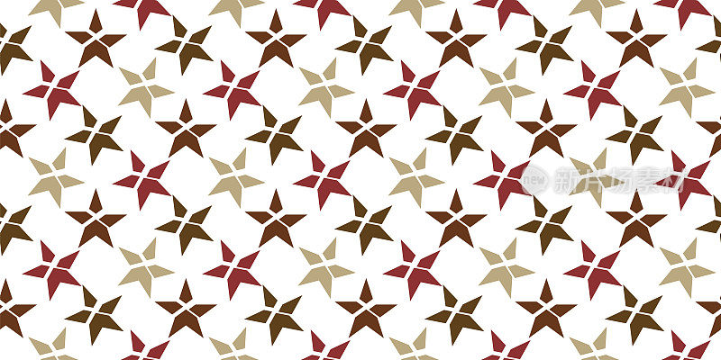 多色星形无缝图案