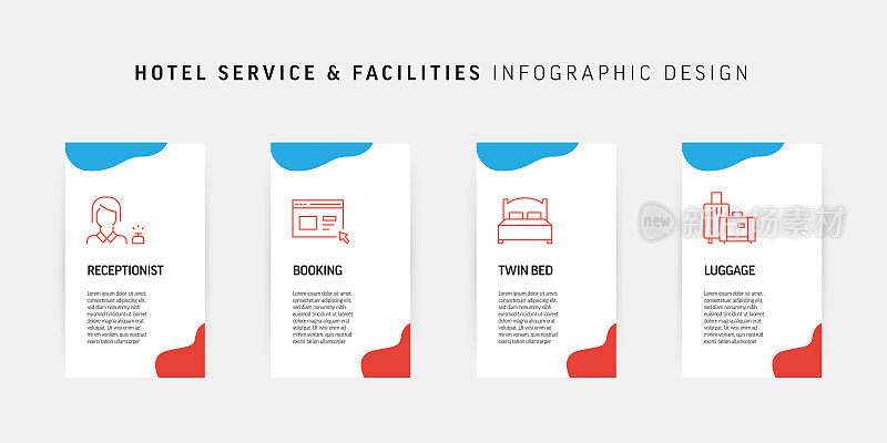 酒店服务设施相关流程信息图表设计