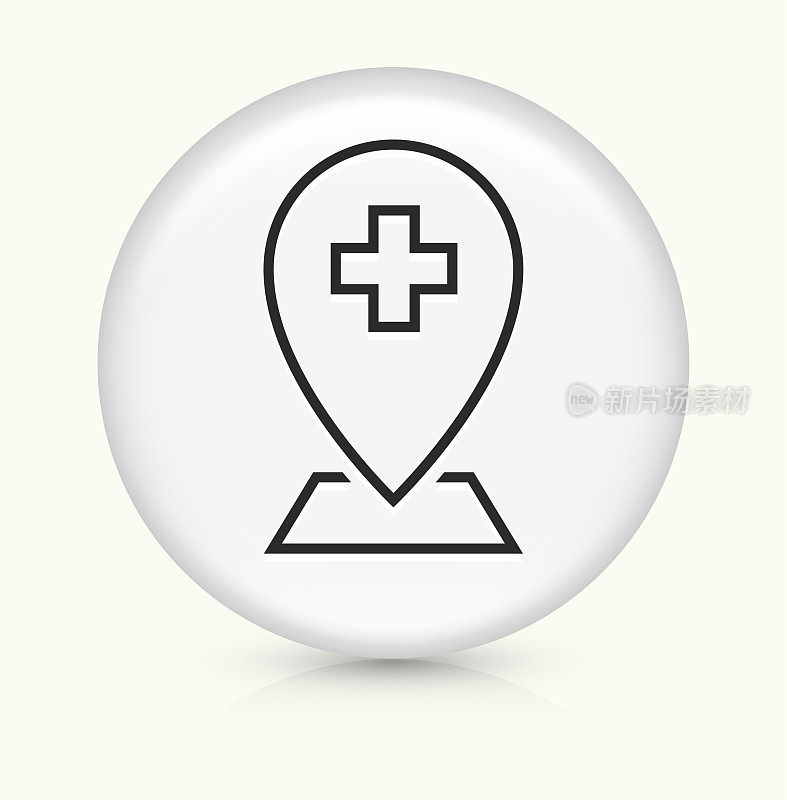 医疗医院加号地图指针图标