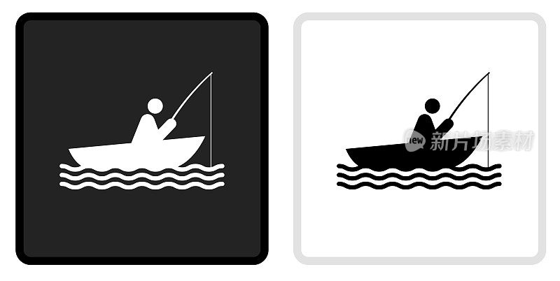 渔民图标上的黑色按钮与白色翻转