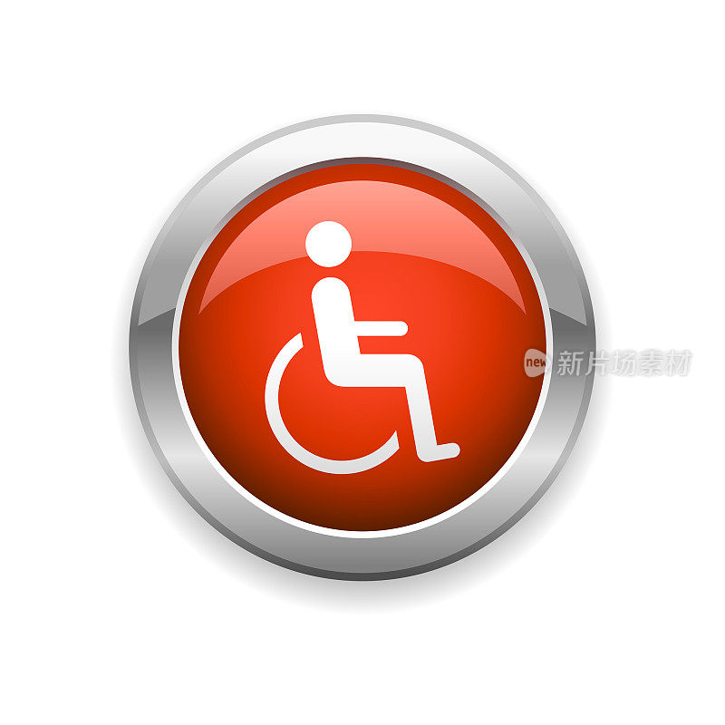残疾人残疾人光泽图标