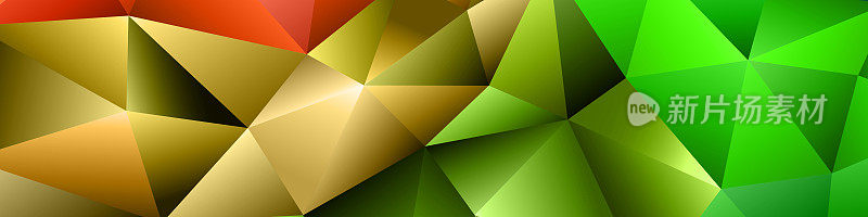 多边形彩虹马赛克背景。抽象的低多边形矢量插图。三角形图案在半色调风格。模板几何商业设计与三角形海报，横幅，卡片，传单