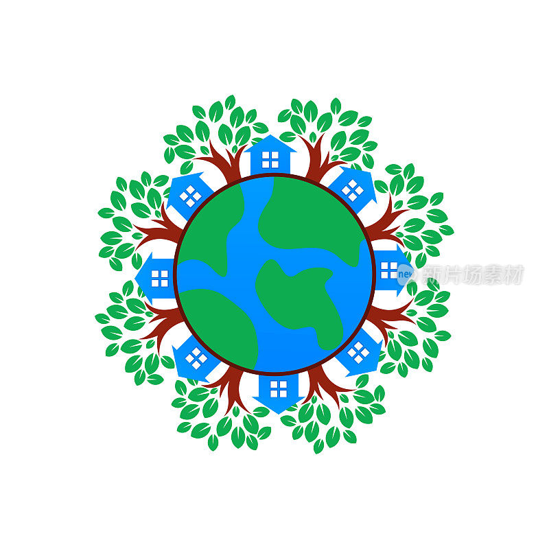 地球之家logo设计模板