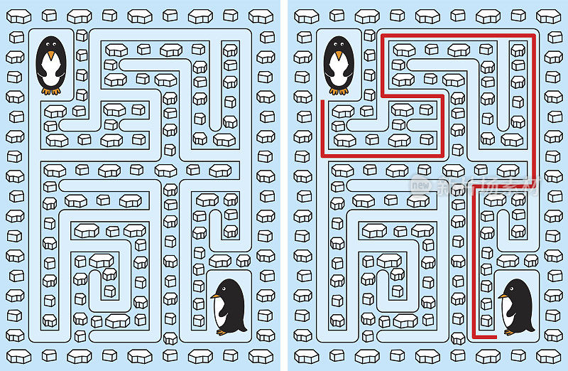 简单的企鹅迷宫