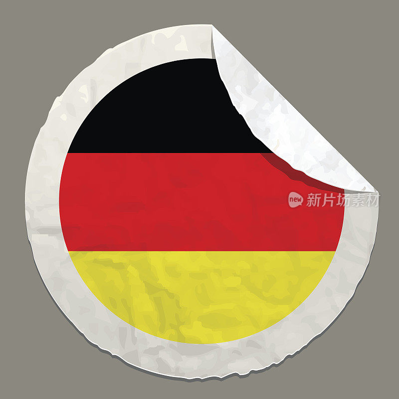 德国国旗上的纸标签