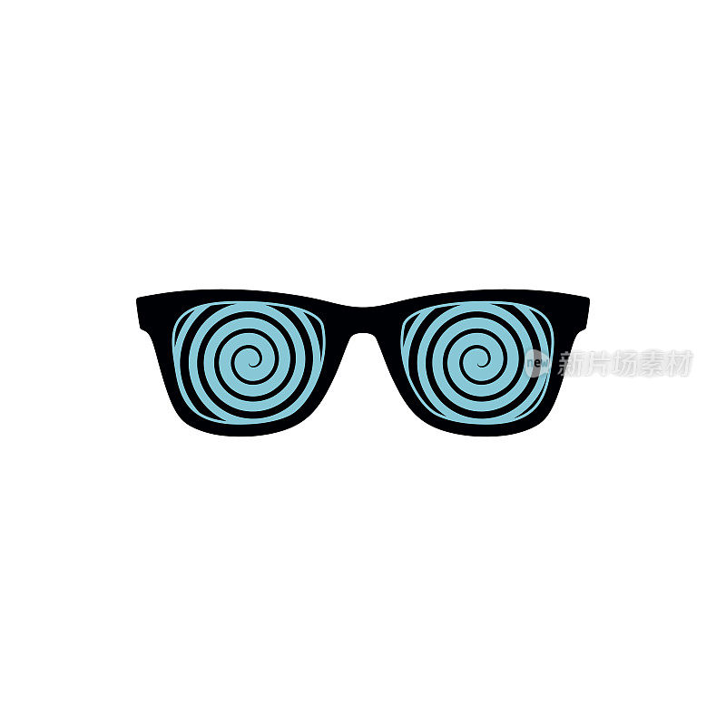 带催眠螺旋的眼镜