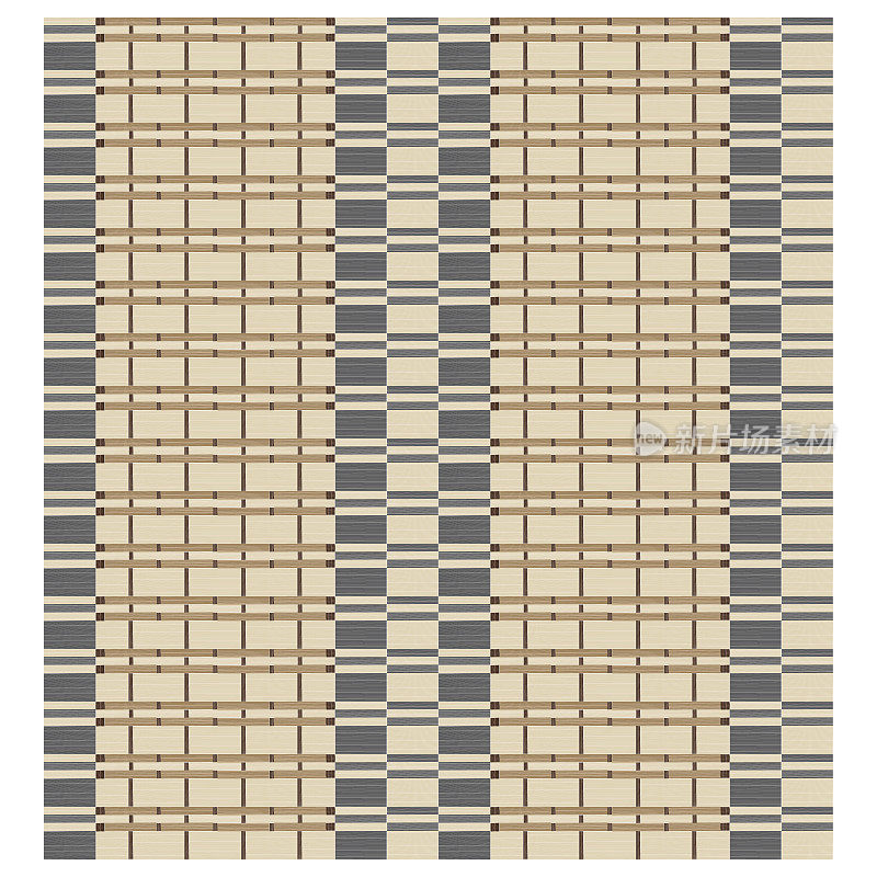 竹窗帘或茅草桌席的无缝纹理。编织效果。Swatch包含在矢量文件中。