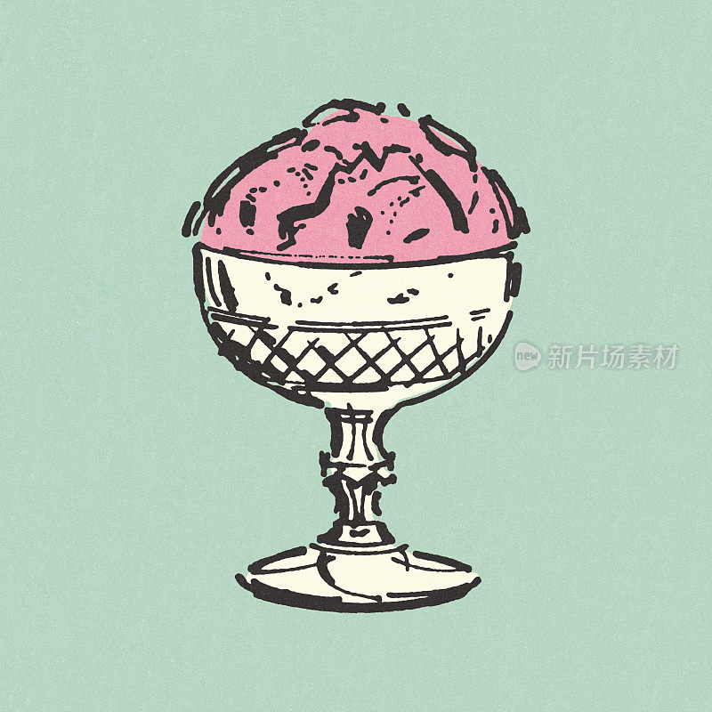 一盘冰淇淋