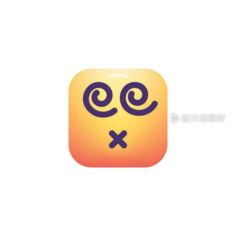 Emoticon设计立方体形状颜色渐变