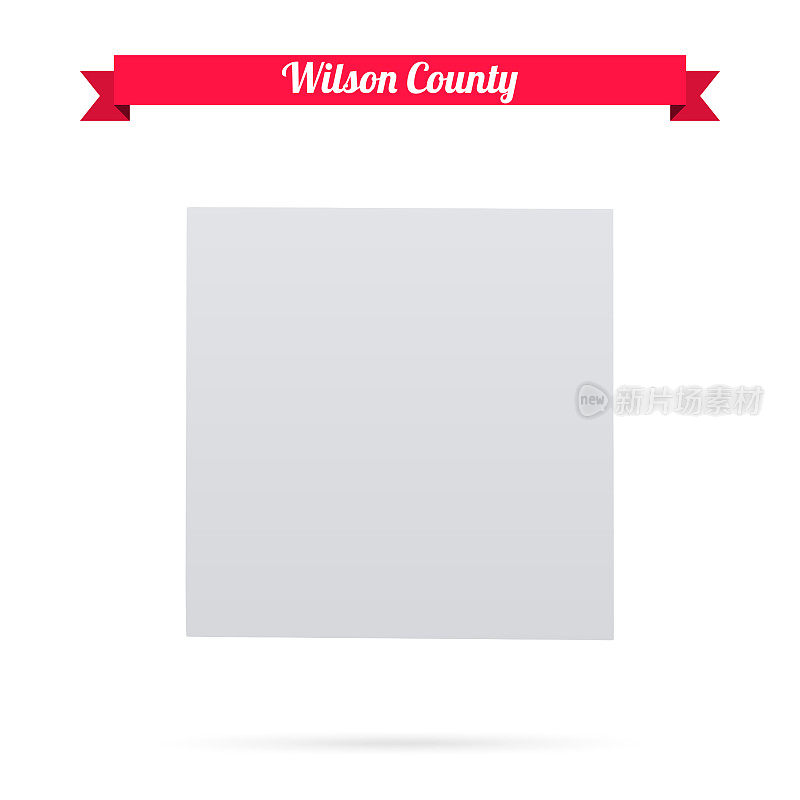 威尔逊县，堪萨斯州。白底红旗地图