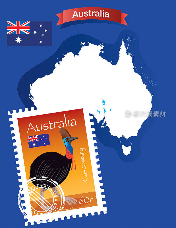 食火鸡邮票和澳大利亚
