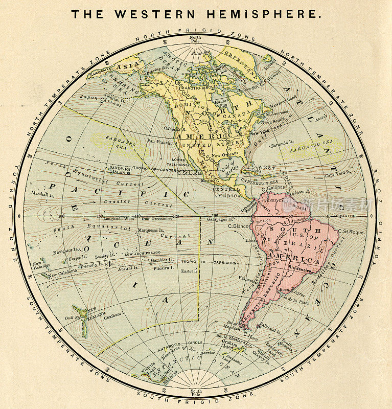 西方Hemisphere1881地图