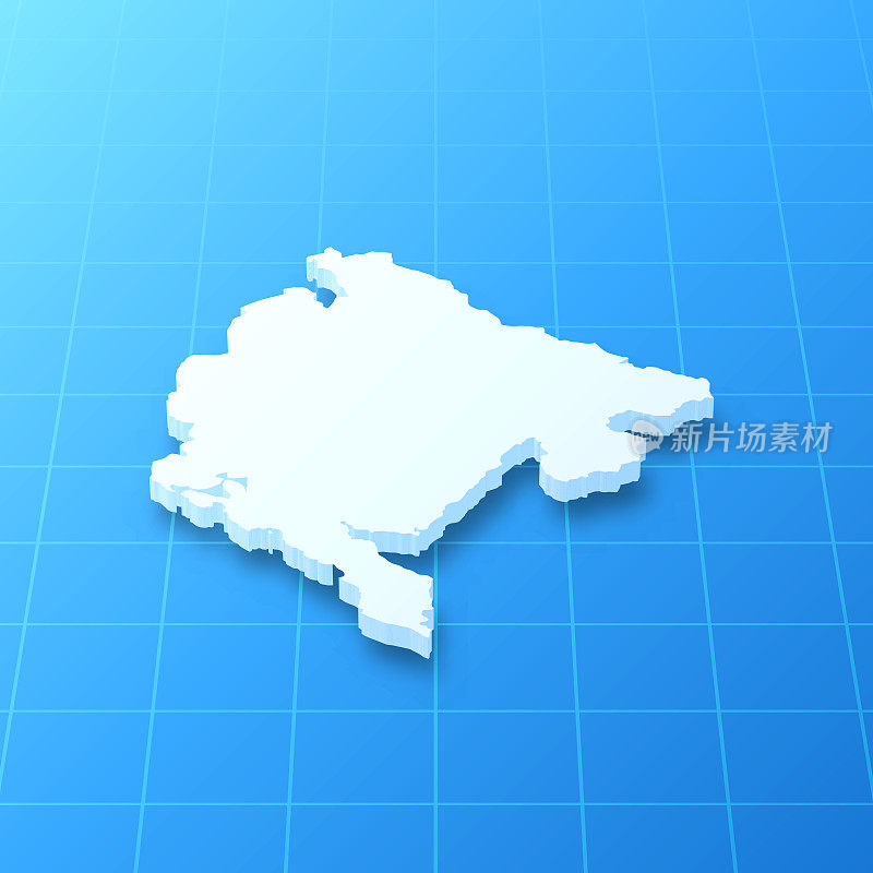 黑山3D地图上的蓝色背景