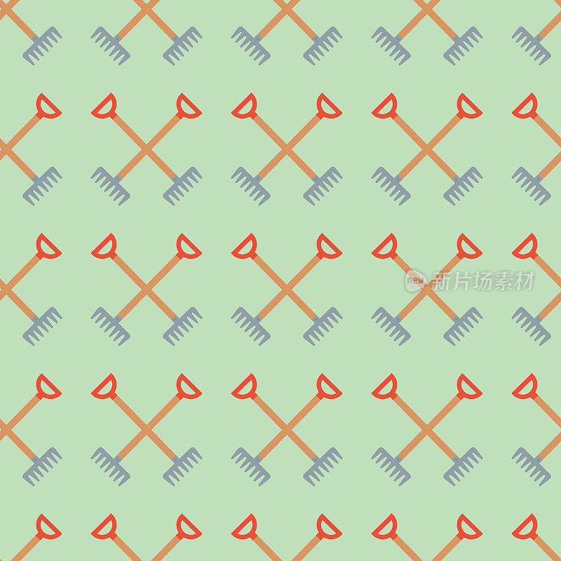 园艺图标无缝模式,园艺工具