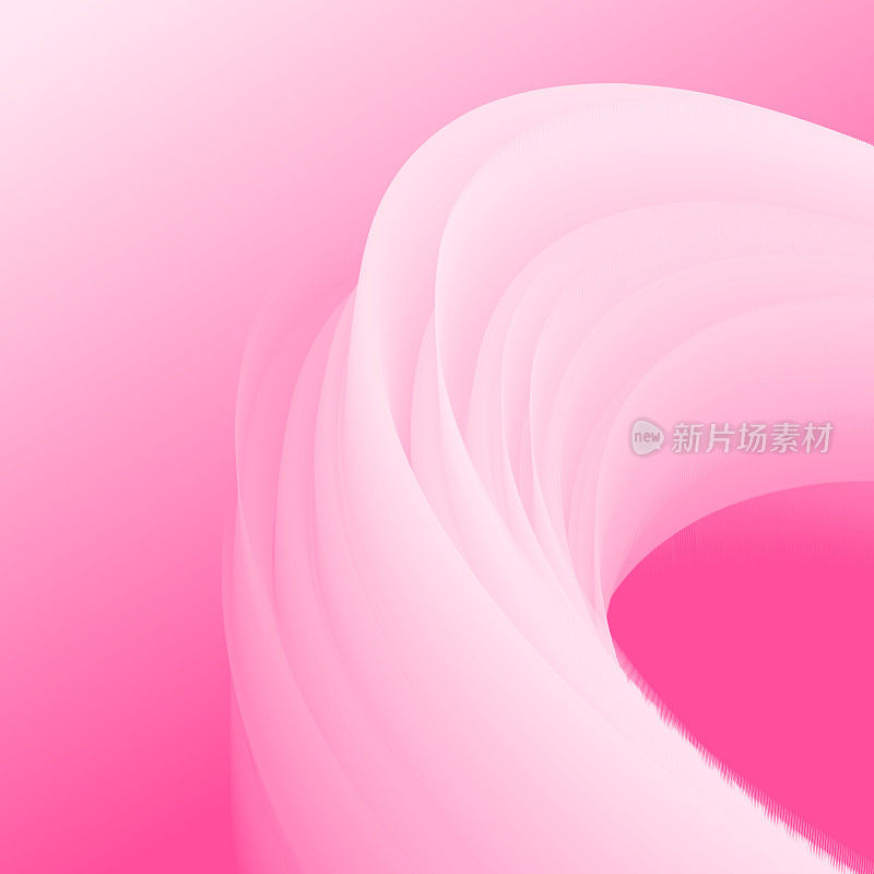 粉色渐变背景上的流体抽象设计