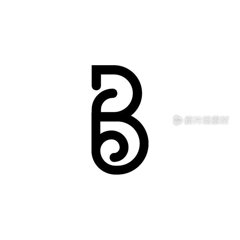 可定制的B字母Logo