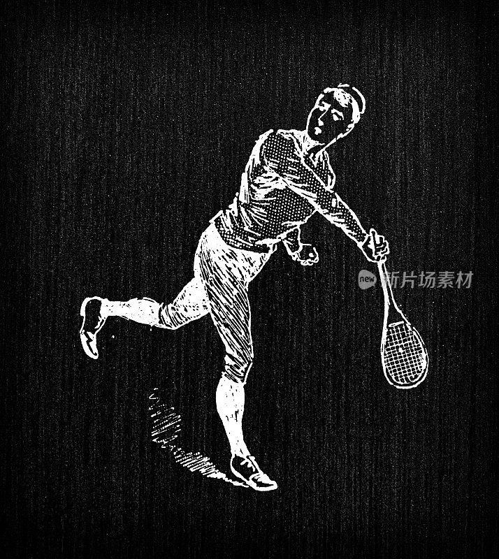 古老的法国版画插图:网球