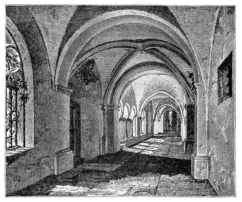 萨尔茨堡圣彼得修道院的回廊