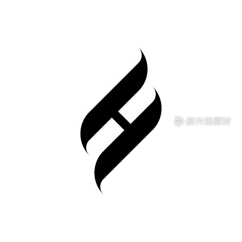 字母H实心标志