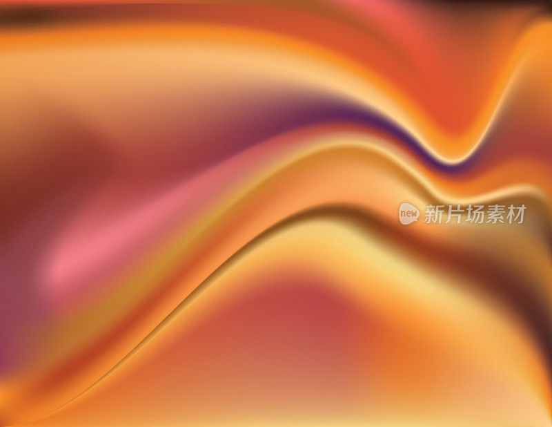 橙色的抽象波浪背景模板
