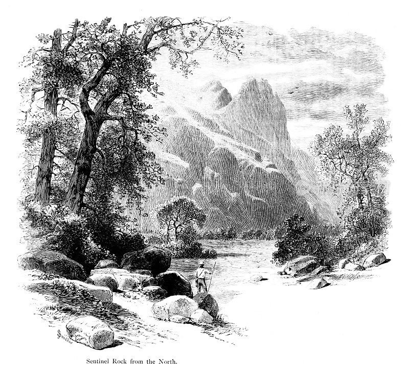 哨兵岩，约塞米蒂国家公园，内华达山脉，加州，美国，地理
