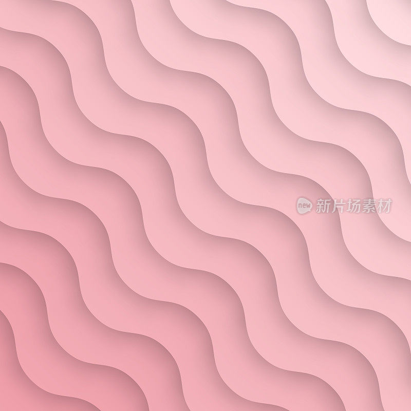 新潮的几何背景与粉红色抽象波