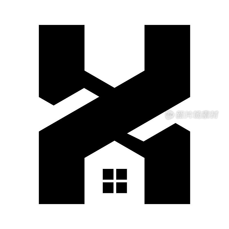 建筑、家居、房屋、房地产、建筑、物业的X标志设计。